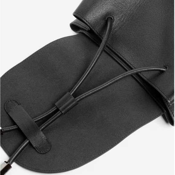 Everlane Petra Black Leather Drawstring Backpack main image 4